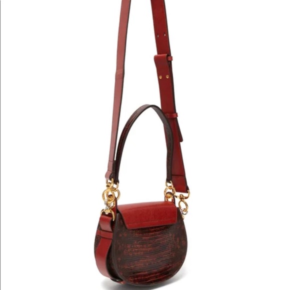 ChloeTess Small Lizard-Embossed Crossbody Bag - Picture 4 of 9